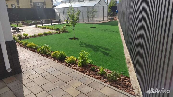 Благоустройство газон, озеленение, автополив