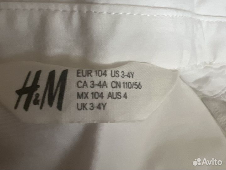 Рубашка H&M 104 см
