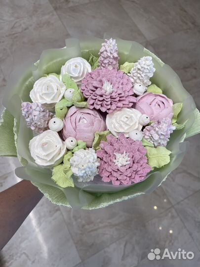 Сладкие вкусные подарки Зефирные цветы, букеты