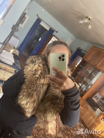 Ворот меховой натуральный чернобурка