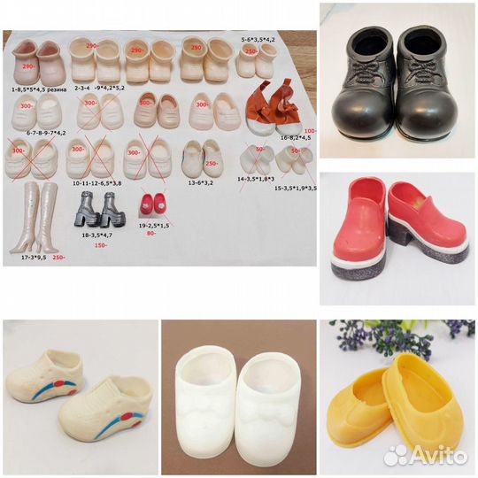 Обувь туфли ботинки для кукол парные и одиночные