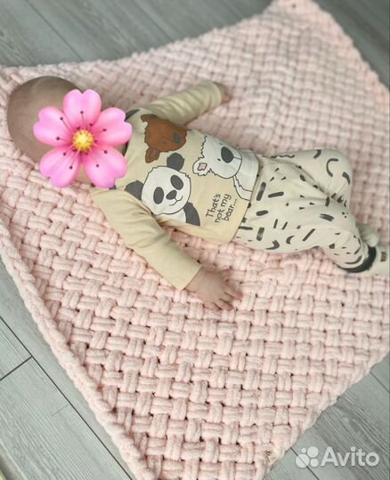 Плед детский, плед на выписку