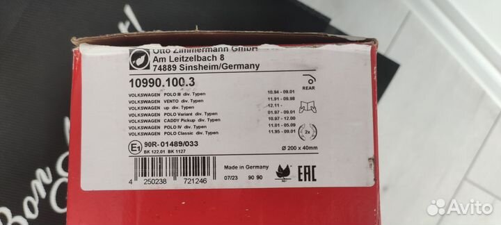 Тормозные колодки задние на volkswagen polo