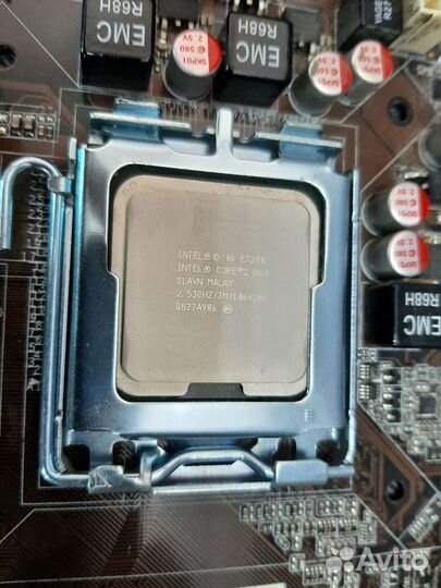 Комплект lga775 проц E7200 мать P5KPL память 2гб