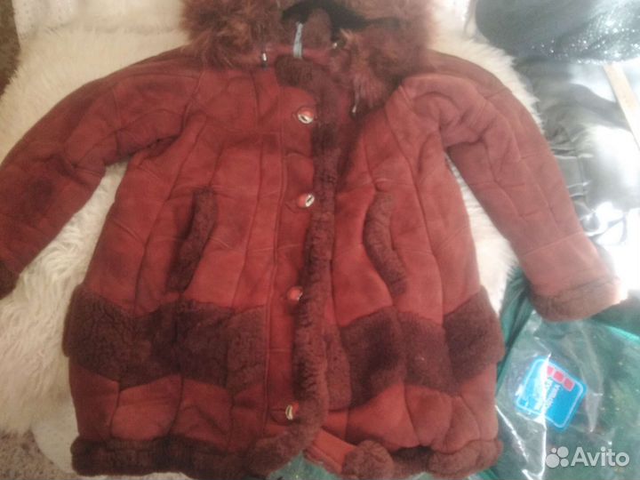 Дубленка натуральная детская по спине 52см