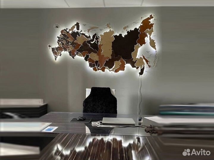 Фактурная карта России из дерева, Дзержинск