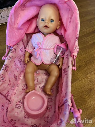 Пупс+коляска+горшок+бутылочка