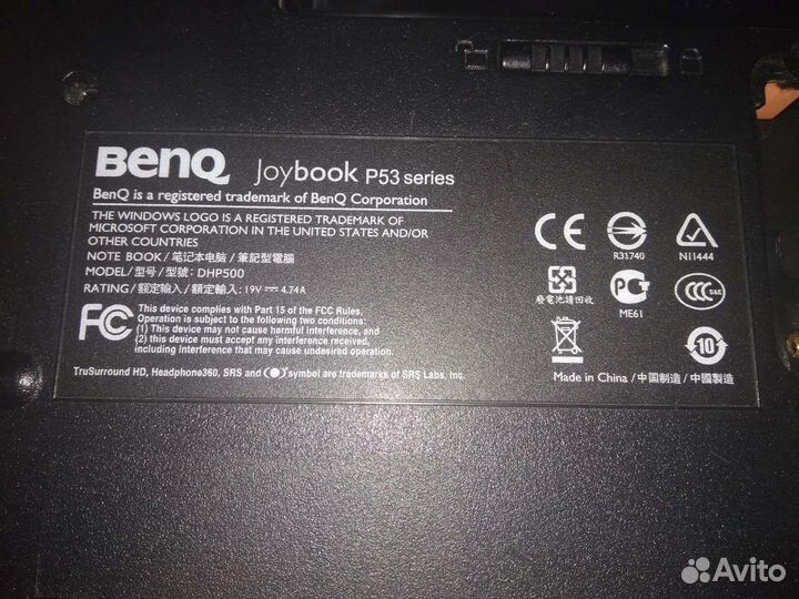 Корпус для ноутбука Benq P53