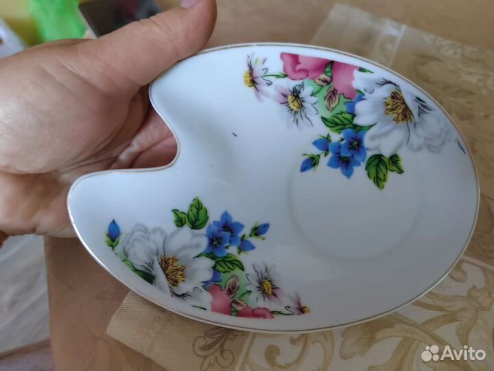 Чайная пара +блюдце (фарфор)