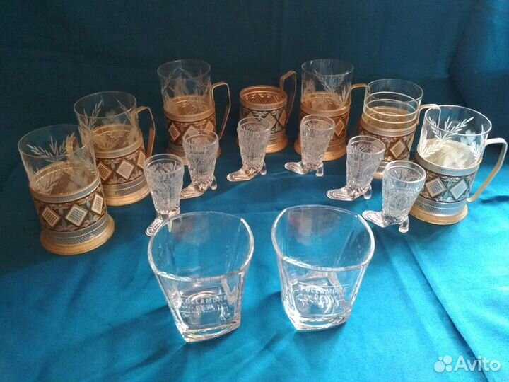 Хрустальные рюмки,стаканы,подстаканники СССР