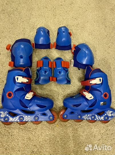 Детские ролики Oxelo и защита, 30-32