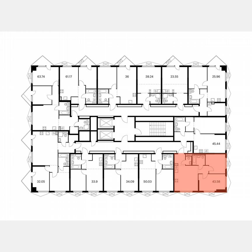 2-к. квартира, 50 м², 20/20 эт.
