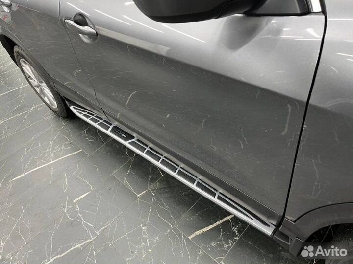 Силовые пороги Nissan Qashqai 13-18 подножки