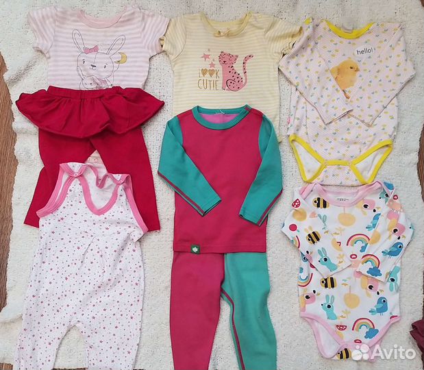 Вещи для девочки пакетом 80-86