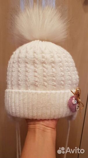 Шапка для девочки зимняя
