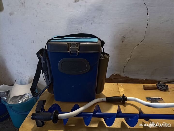 Ледобур тонар неро 100,запасные ножи, ящик