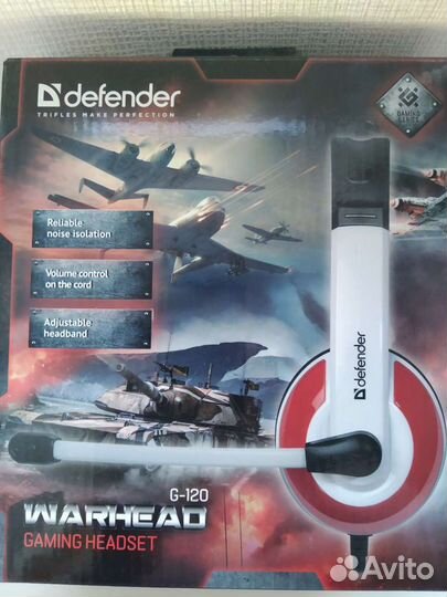 Игровая гарнитура Defender Warhead G120 White/Red