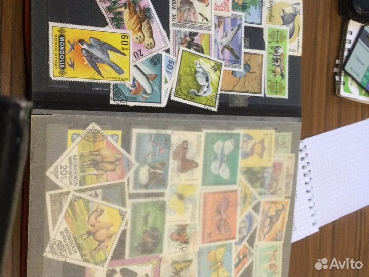 Почтовые марки восновном япония индия монголия