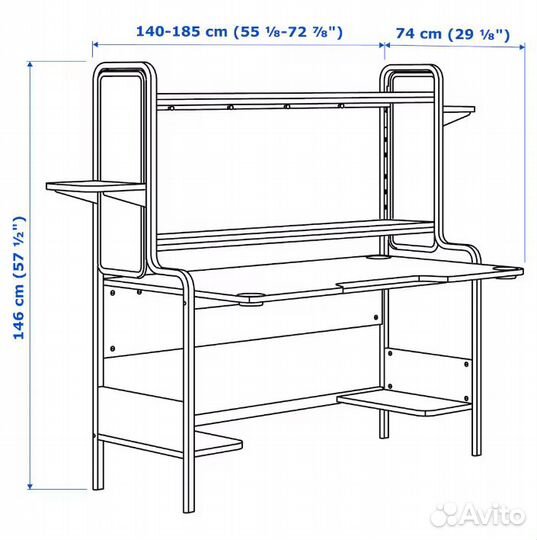 Компьютерный стол IKEA fredde