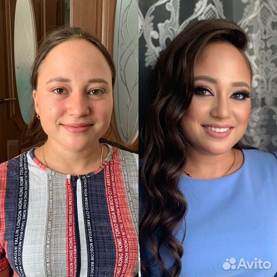 Макияж, причёски, платок на никах