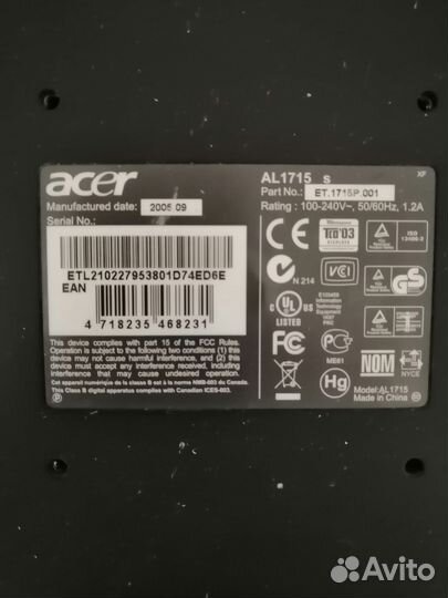 Монитор Acer AL1715s