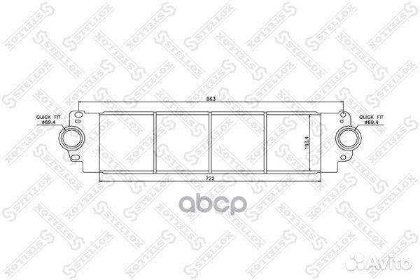 Интеркулер VW T5 1.9TDI/2.5TDI 03- 1040078SX St