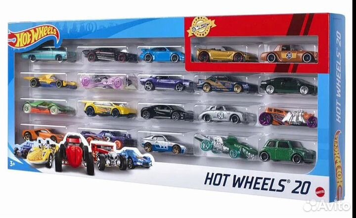 Подарочный набор из 20 машинок Hot Wheels