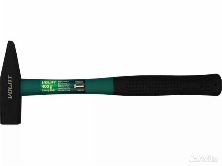 Молоток 0,4кг с фибергл.рукояткой волат