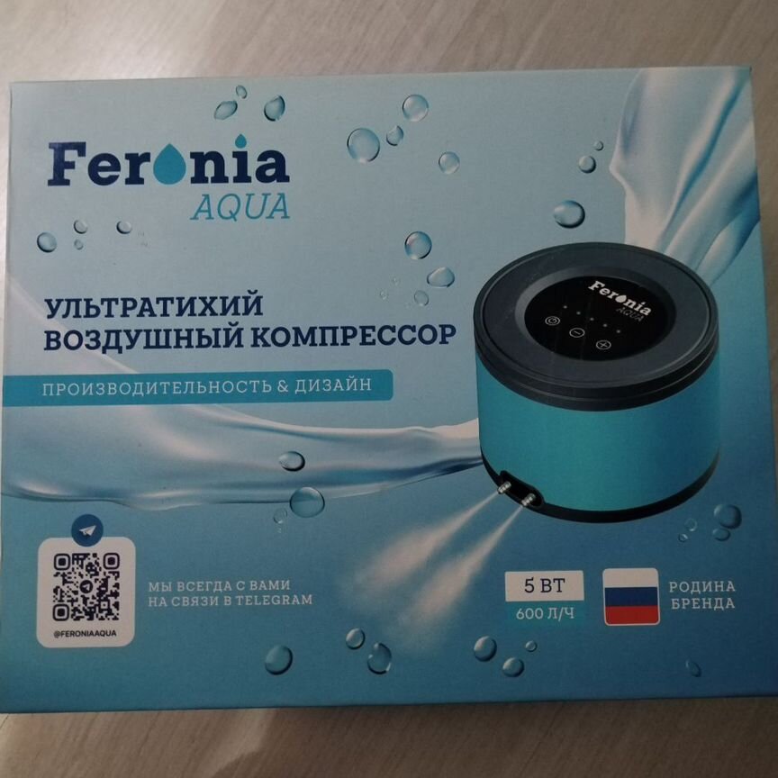 Компрессор для аквариума feronia aqua