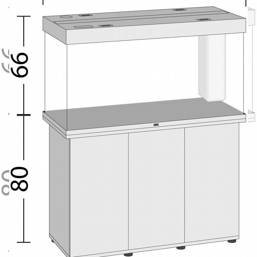 Аквариум с тумбой Juwel Rio 350 белый