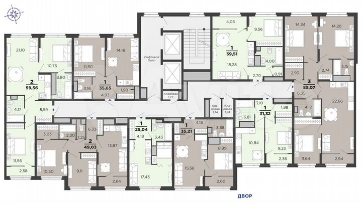 Квартира-студия, 25 м², 18/25 эт.