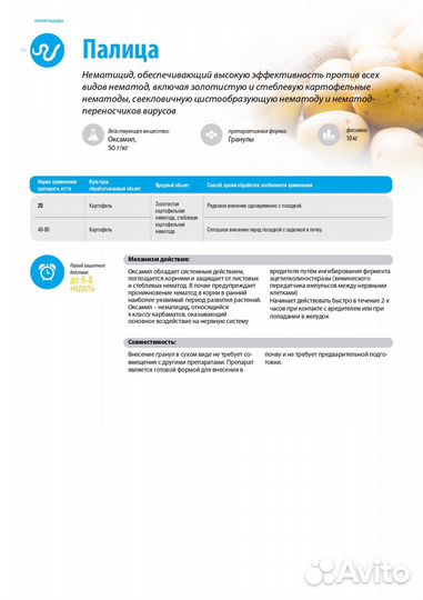 Палица, гранулы (Оксамил, 50 г/кг)