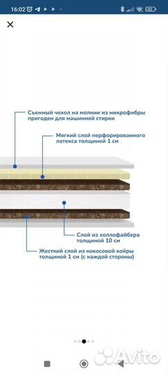 Матрас детский 120х60