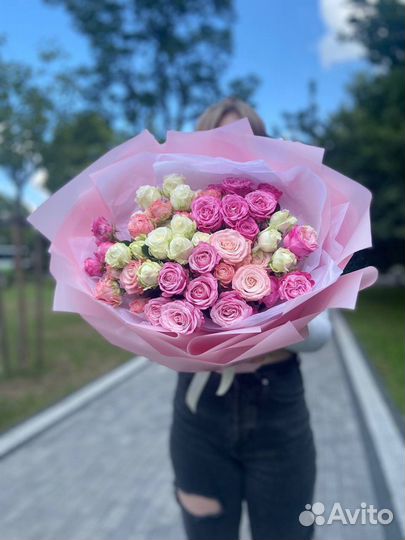 Кустовые розы микс