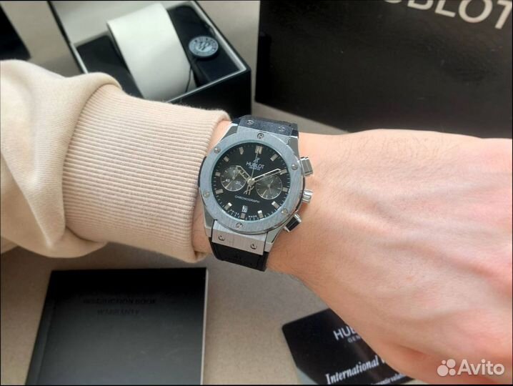 Часы мужские Hublot silver