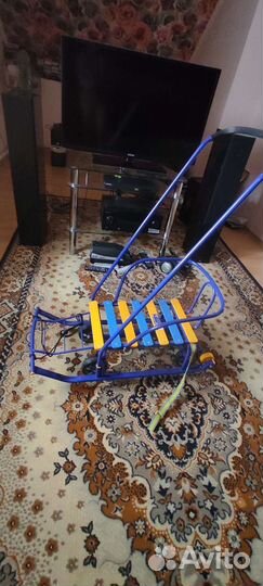 Детские санки с колесами.Универсал