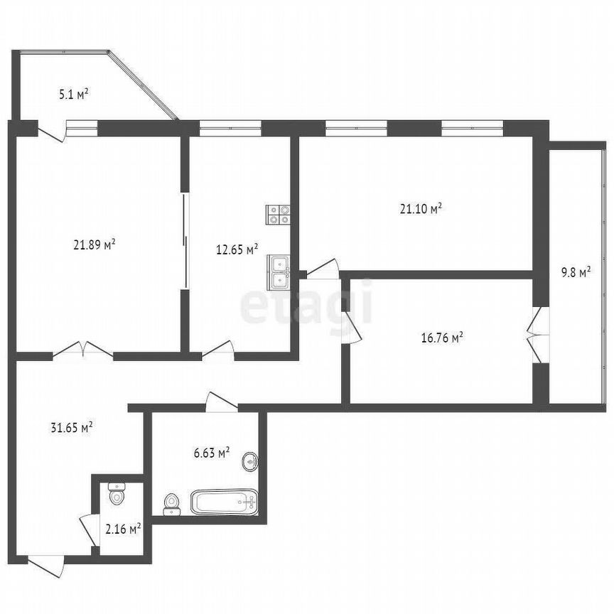 3-к. квартира, 120,3 м², 8/32 эт.