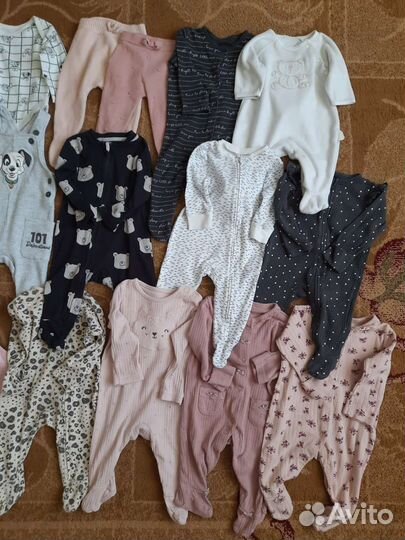 Огромный пакет фирменной одежды 0-3мес