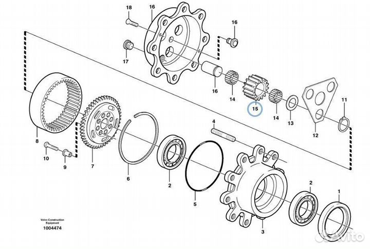 10/906302 Шестерня сателлит бортового редуктора