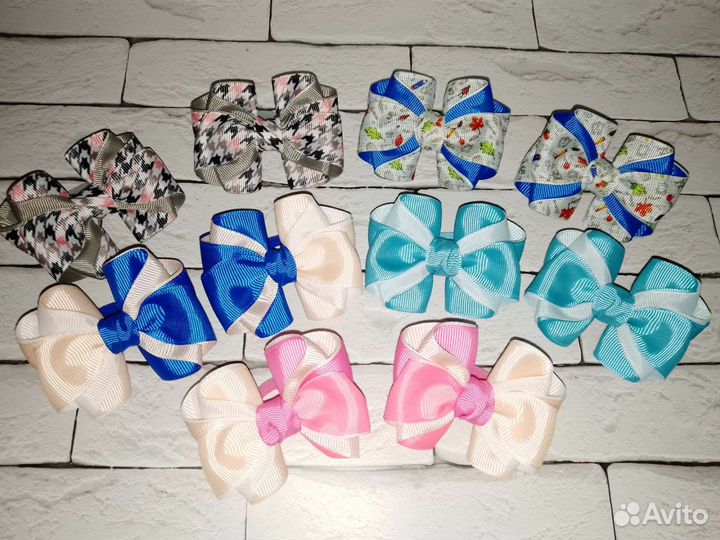 Бантики для волос ручной работы