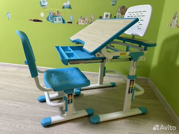 Растущая парта и стул бу