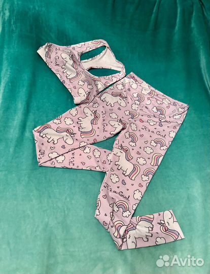 Леггинсы + топ женские для спорта