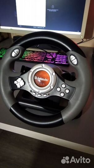 Игровой руль с педалями для пк