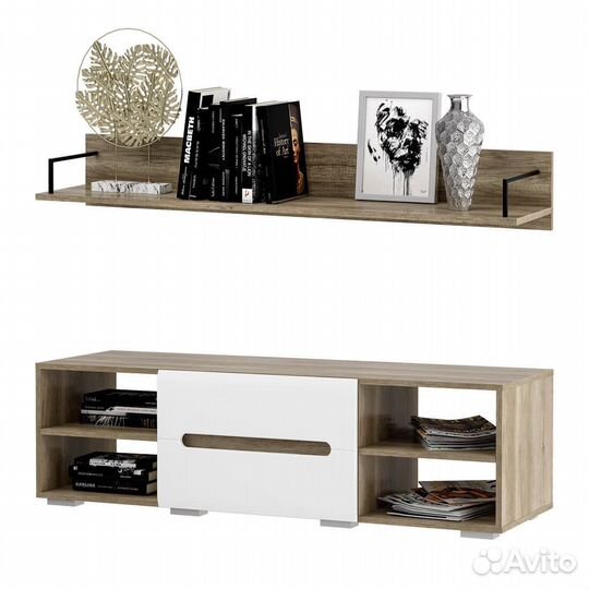 Тумба под тв и полка Наоми тб-16