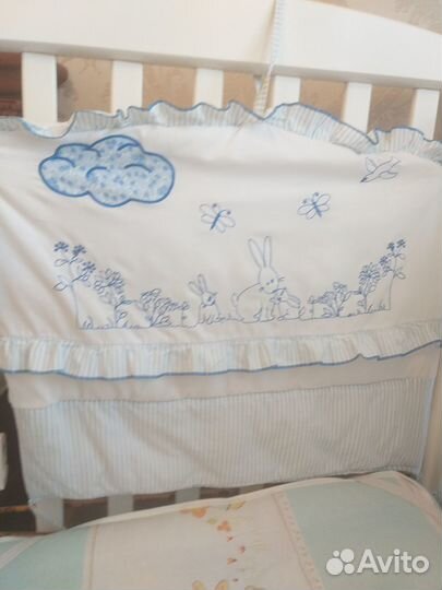 Матрас, бортики, постельное белье