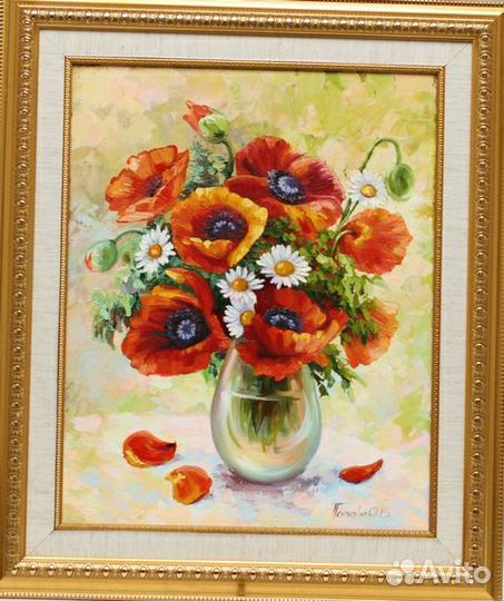 Картина маслом на холсте цветы