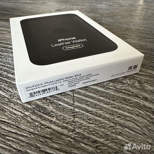 Оригинальный новый leather wallet apple black