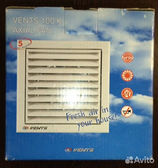 Вентилятор вытяжной vents 100 К