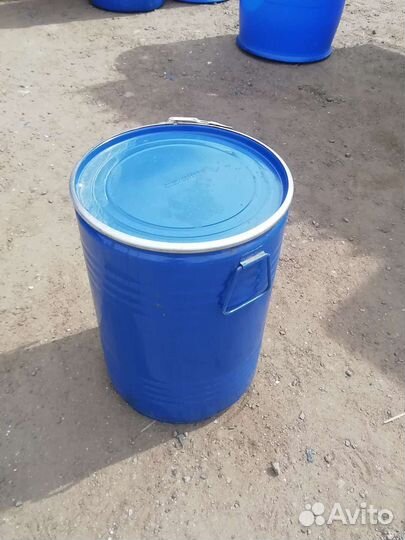 Бочки металлические 50л б/у с большой крышкой