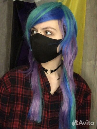 Парик трехцветный